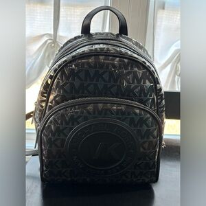 Michael Kors Abbey Monogram/Logo Medium Backpack Clear/Transparent - Black